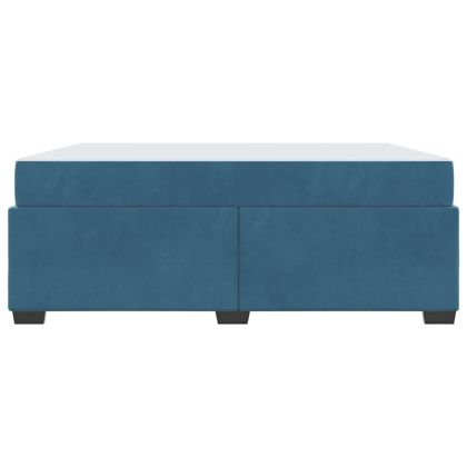 Рамка за легло с матрак Тъмен син 180 x 200 cm текстил