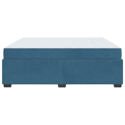Рамка за легло с матрак Тъмен син 180 x 200 cm текстил