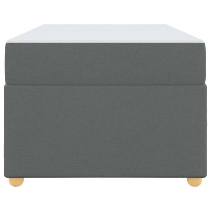 Рамка за легло с матрак Тъмен сив 90 x 200 cm текстил