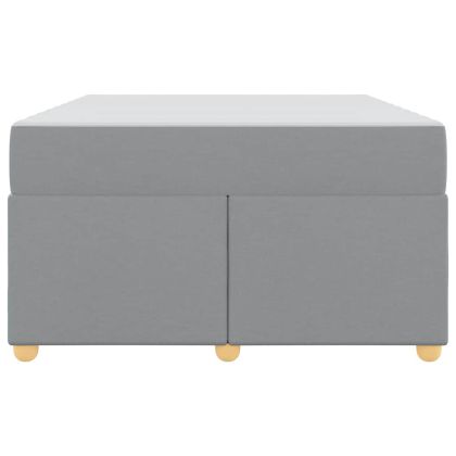 Рамка за легло с матрак Светлосиво 120 x 190 cm текстил