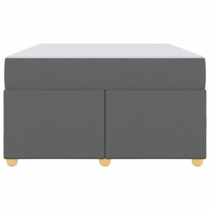 Рамка за легло с матрак Тъмен сив 120 x 200 cm текстил