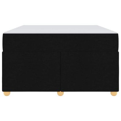 Рамка за легло с матрак Черно 120 x 200 cm текстил