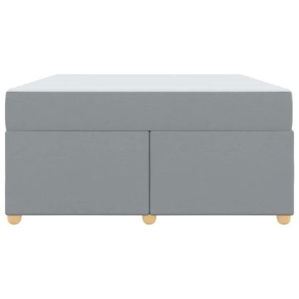 Рамка за легло с матрак Светлосиво 140 x 200 cm текстил