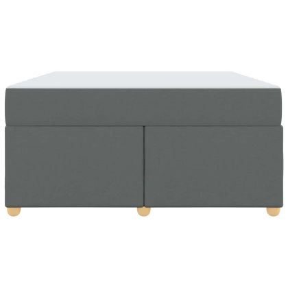 Рамка за легло с матрак Тъмен сив 140 x 200 cm текстил