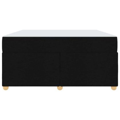 Рамка за легло с матрак Черно 140 x 200 cm текстил