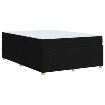 Рамка за легло с матрак Черно 140 x 200 cm текстил