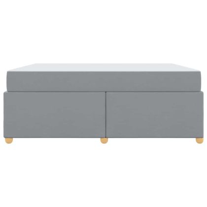 Рамка за легло с матрак Светлосиво 180 x 200 cm текстил