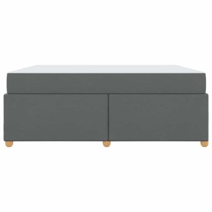 Рамка за легло с матрак Тъмен сив 180 x 200 cm текстил