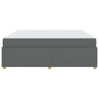 Рамка за легло с матрак Тъмен сив 180 x 200 cm текстил