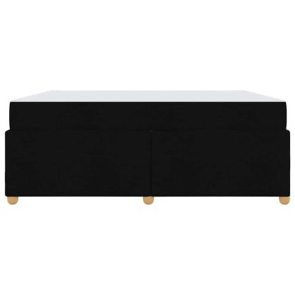 Рамка за легло с матрак Черно 180 x 200 cm текстил