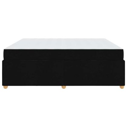 Рамка за легло с матрак Черно 180 x 200 cm текстил