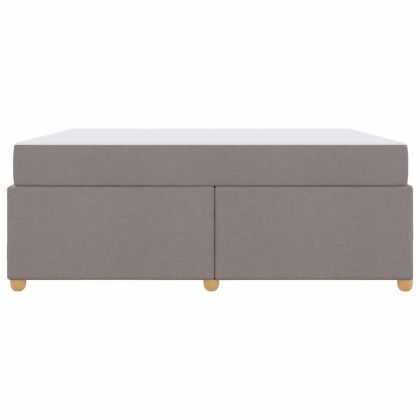 Рамка за легло с матрак Таупе 180 x 200 cm текстил