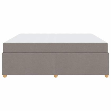 Рамка за легло с матрак Таупе 180 x 200 cm текстил