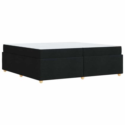 Рамка за легло с матрак Черно 200 x 200 cm текстил