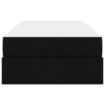 Рамка за легло с матрак Черно 90 x 200 cm текстил