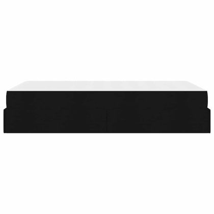 Рамка за легло с матрак Черно 120 x 190 cm текстил