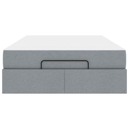 Рамка за легло с матрак Светлосиво 120 x 200 cm текстил