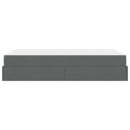 Рамка за легло с матрак Тъмносив 120 x 200 cm текстил
