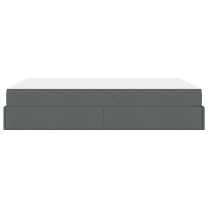 Рамка за легло с матрак Тъмносив 140 x 190 cm текстил