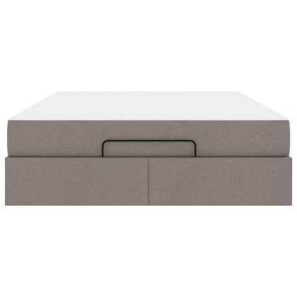 Рамка за легло с матрак Таупе 140 x 200 cm текстил