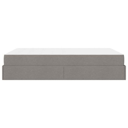 Рамка за легло с матрак Таупе 140 x 200 cm текстил