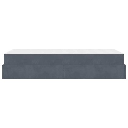 Рамка за легло с матрак Тъмносив 90 x 200 cm Кадифе