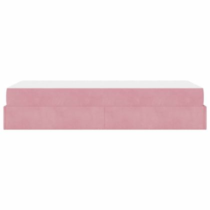 Рамка за легло с матрак Розово 90 x 200 cm Кадифе