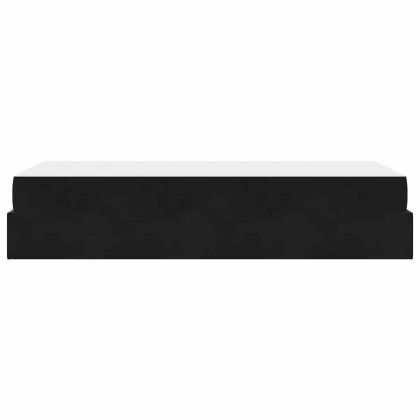 Рамка за легло с матрак Черно 100 x 200 cm Кадифе