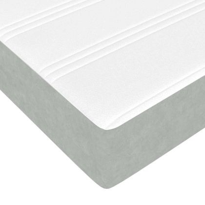 Рамка за легло Светлосиво 180 x 200 cm Кадифе