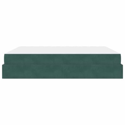 Рамка за легло Тъмнозелено 180 x 200 cm Кадифе