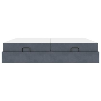 Рамка за легло Тъмносив 200 x 200 cm Кадифе