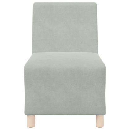 Модулен диван без ръкави 2 pcs Светлосиво 55 x 74 x 82 см