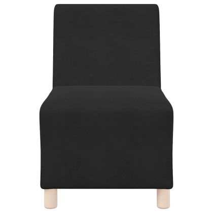 Модулен диван без ръкави 2 pcs Черно 55 x 74 x 82 см Кадифе