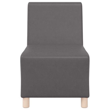 Модулен диван без ръкави 2 pcs Сив 55 x 74 x 82 см Изкуствена