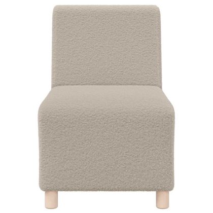 Модулен диван без ръкави 3 pcs Светлосиво 55 x 74 x 82 см