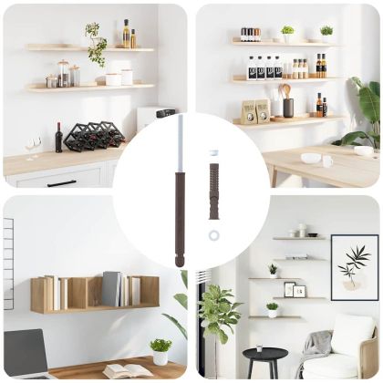 Корпус за плаващи рафтове 12 pcs Кафяво Ø10 x 170 mm Стомана