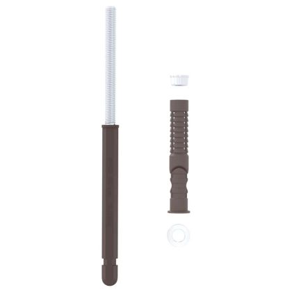 Корпус за плаващи рафтове 12 pcs Кафяво Ø10 x 170 mm Стомана