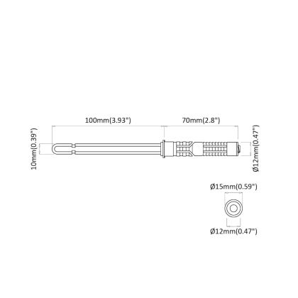 Корпус за плаващи рафтове 12 pcs Кафяво Ø10 x 170 mm Стомана