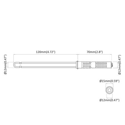 Корпус за плаващи рафтове 12 pcs Кафяво Ø12 x 190 mm Стомана
