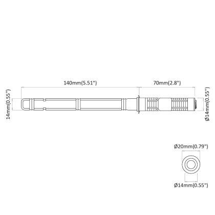 Корпус за плаващи рафтове 12 pcs Кафяво Ø14 x 210 mm Стомана