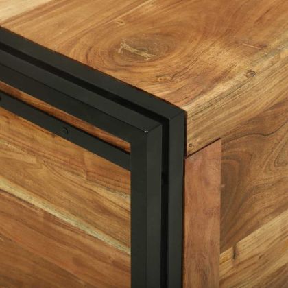 Кутия за съхранение 50 x 50 x 50 cm Масивна акациева дървесина