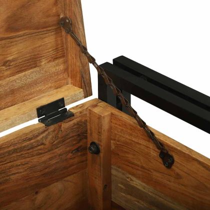 Кутия за съхранение 50 x 50 x 50 cm Масивна акациева дървесина