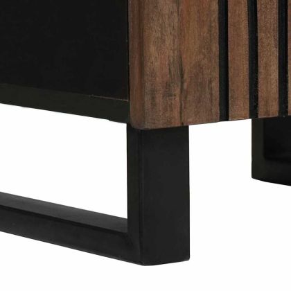 Шкаф за мивка в баня Орех 38 x 33 x 160 см Инженерно дърво