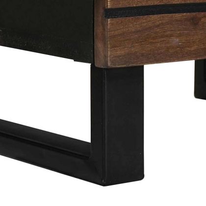 Шкафче Кафяво 40 x 33 x 110 см мангово дърво масив