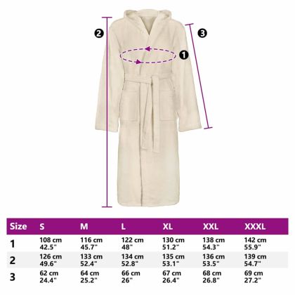 Халат за баня KINN Крем XXXL Памук