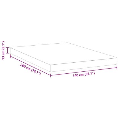 Матрак Бяло 140 x 200 cm Гелова мемори пяна