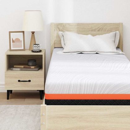 Матрак Бяло и сиво 70 x 200 cm Гелова мемори пяна