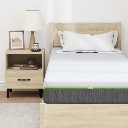 Матрак Бяло и сиво 70 x 200 cm Калъфче