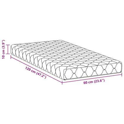 Матрак с кокосов слой Бяло 120 x 60 cm PU пяна