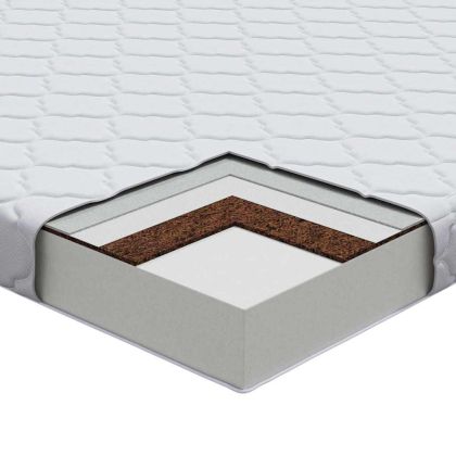 Матрак с кокосов слой Бяло 160 x 80 см PU пяна